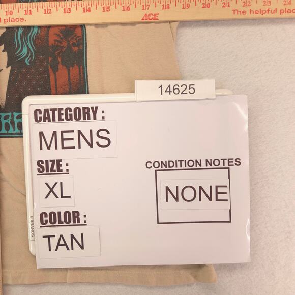 The Doors Band Casual Crew Neck Graphic Shirt Mens Size Extra Large XL Tan - Picture 8 of 9